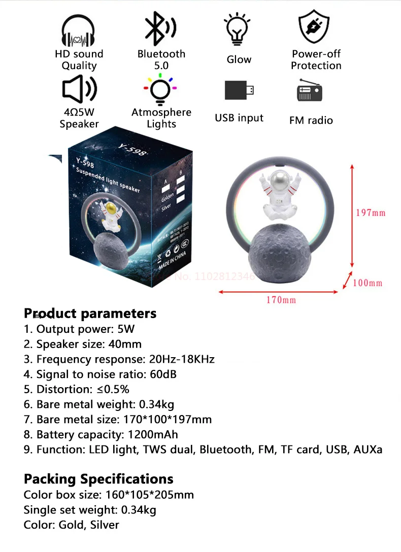 Les - 🏷️ Éconoisez Avec Ce Prix De 9,99€ Au Lieu De 19,99€ ! 🎨 Heetipuk Ini Haut-parleur Bluetooth Agnétique, Haut-parleur Avec Diaphrage De Basse, Haut-parleur à Aiant Interne 5 W, 7