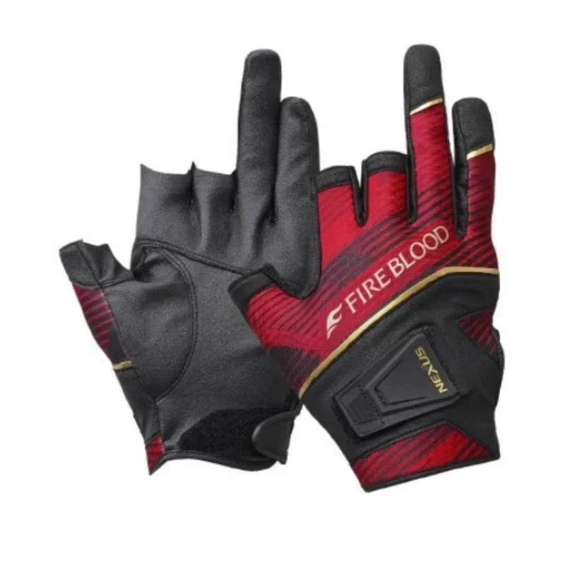 Leather Fishing Gloves Three-finger Fishing Gloves for Men Waterproof Five Finger Cut Anti-scratch MLXL