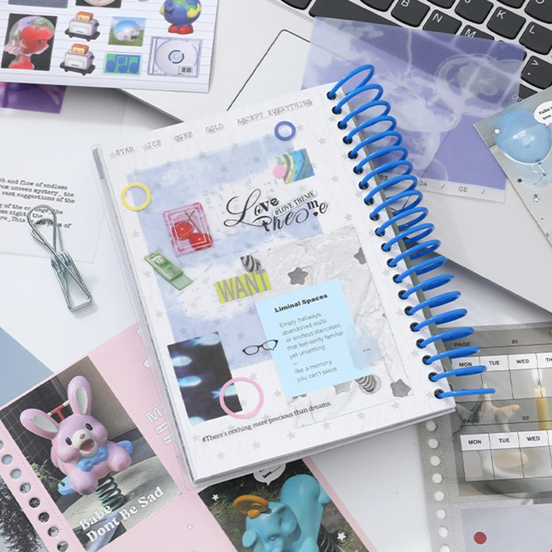 Mr.Paper 65pcs/bag Korean Style Large Coil Material Book Aesthetic Scrapbook Paper for DIY Journal Collage Dairy Scrapbook Decor
