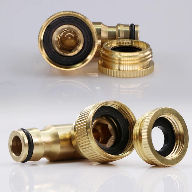 1Pcs 16 Mm 1/2 "3/4" Könyök Gyors Csatlakozó Sárgaréz Réz Adapter Kerti Öntözés Csatlakozás Javító Tartós Ízület - Image 4