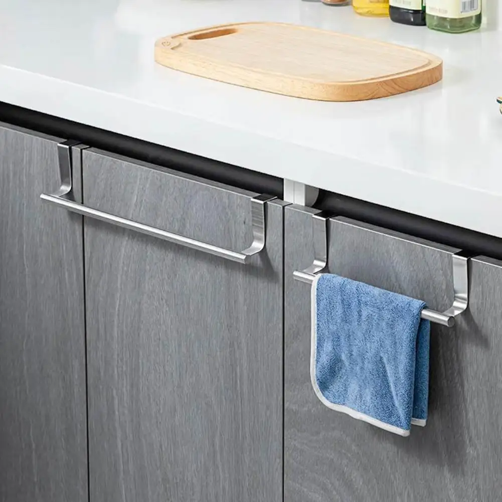 Easy Installation Towel Holder Towel Storage Rack Kitchen Holder with Strong Load-bearing for Cabinet Door for Organizing