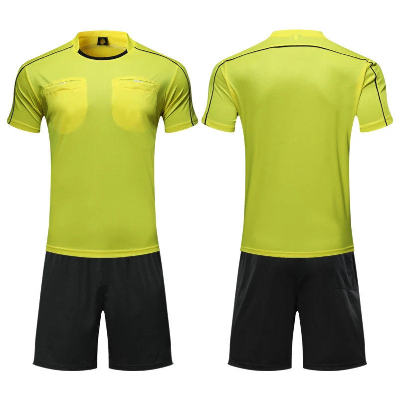Football Uniform Sports Uniform Sets Mens Football Referee Jerseys Shirt Sets Multiple Color Optional Judge Breathable Soccer Referee Uniforms