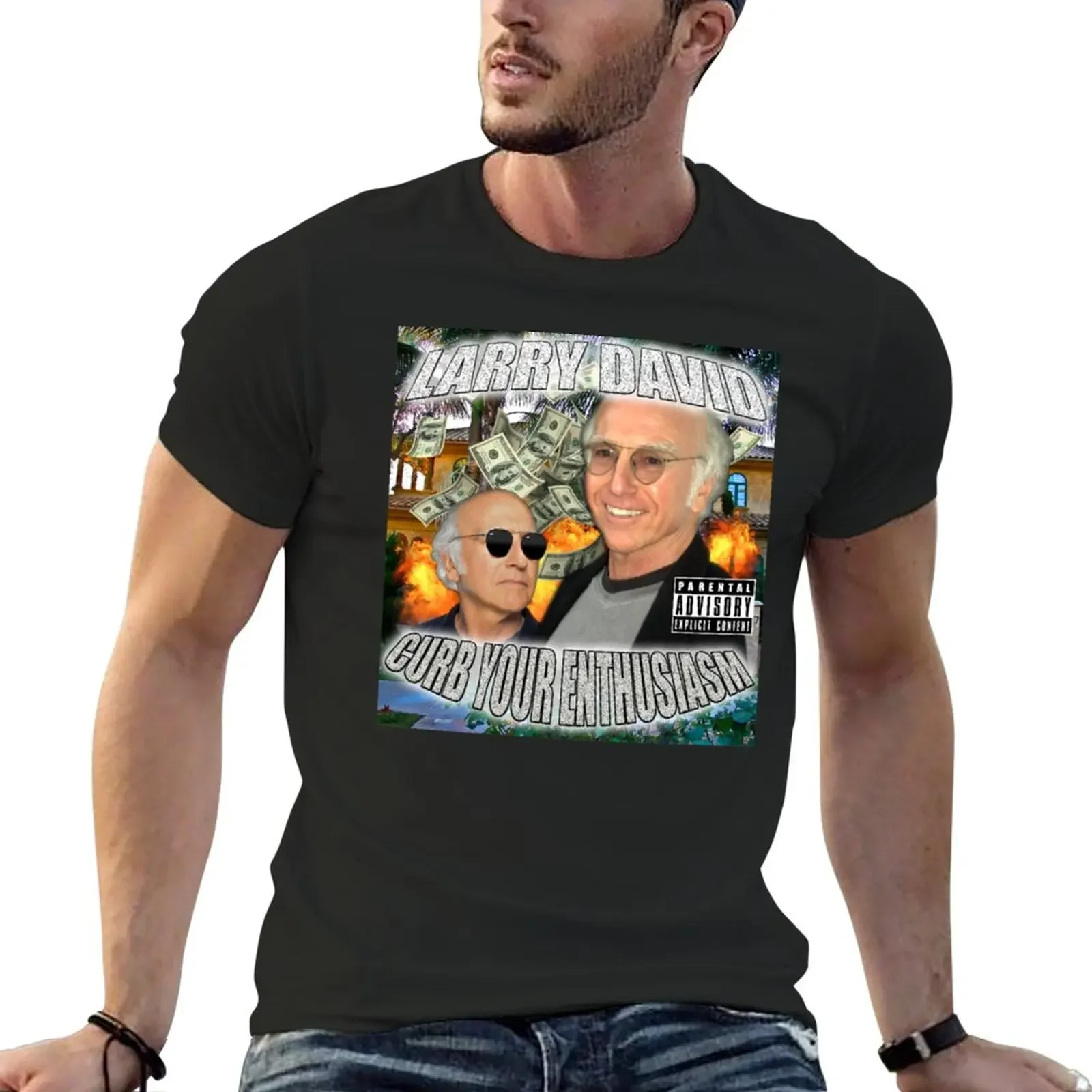 

LARRY DAVID(3) T-Shirt boys animal print vintage slim fit t shirts for men