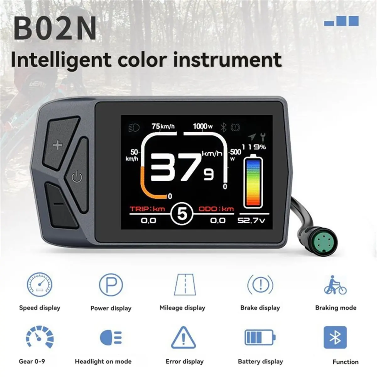 EKD01 블루투스 디스플레이 LCD 전기 자전거 컴퓨터 TSDZ2B Z16 전기 자전거 모터 키트 지능형 컨트롤러 [T34-2026]
