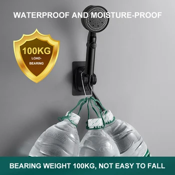 Universal Showerhead Holder Bracket ติดผนัง Punch ฟรีในครัวเรือนปรับ Self Adhesive อุปกรณ์ห้องน้ํา 2