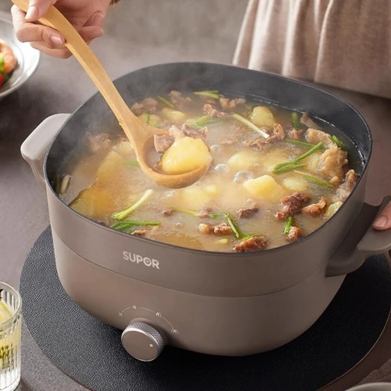 SUPOR 220V Electric Fondue Double Flavour Pot 6L Multi-purpose Pot Household Multi Electric Hot Pot Electric Cooker 4