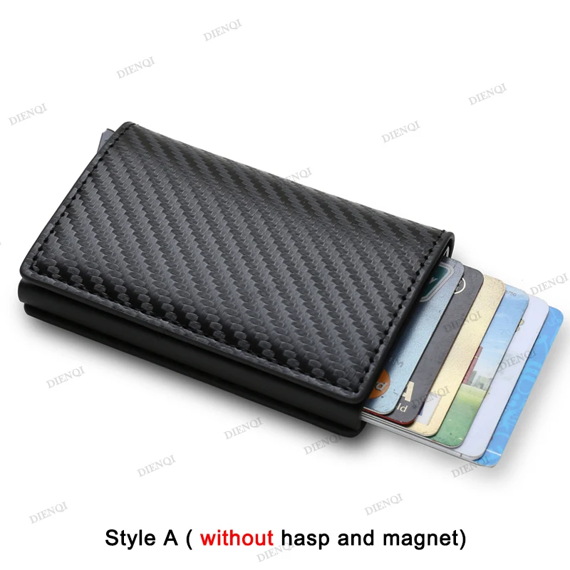 Carbon Fiber credit card holder Smart Rfid Minimalist Wallet Case Money Clip Men Women Slim Cardholder Bank Creditcard Case