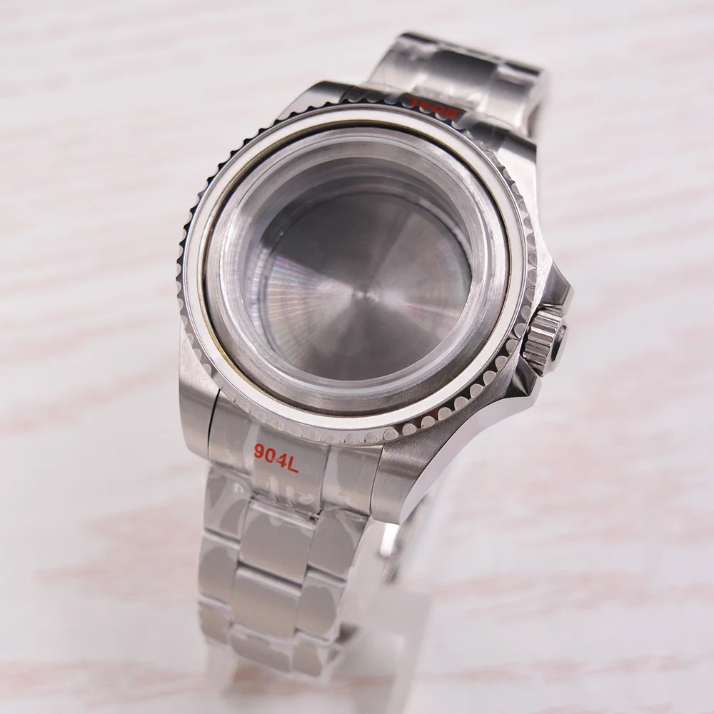 

44mm Stainless Steel Silver Watch Case Fit NH35 NH36 PT5000 ETA2824 2836 Miyota 8205 8215 821A Mingzhu DG2813 3804 Movement