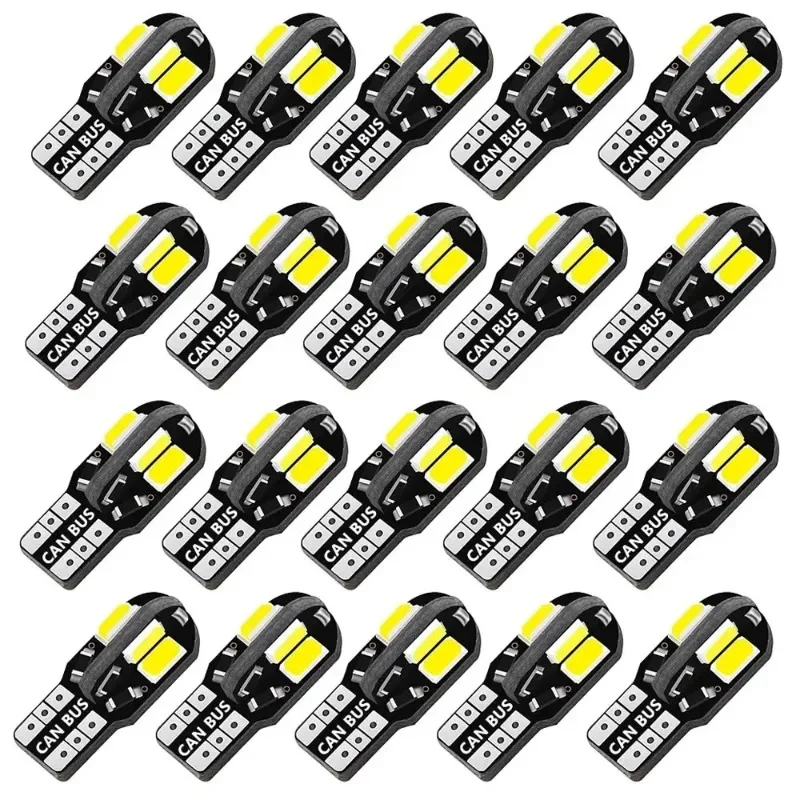 

20 шт., W5W T10 фонари, Canbus 8SMD 12 В