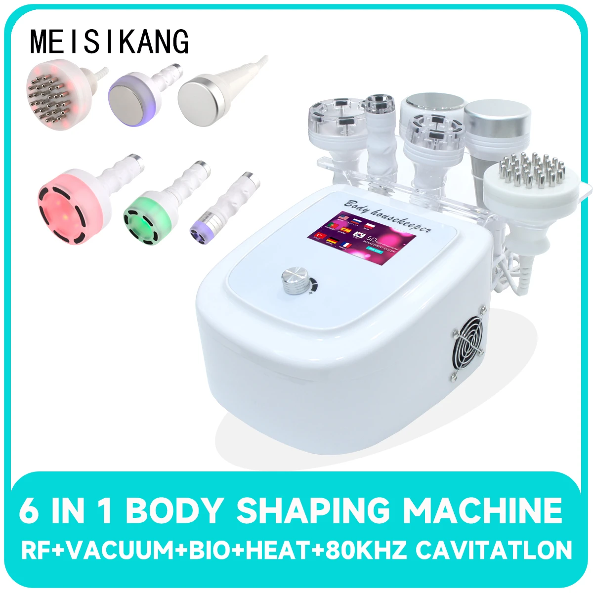 MEISIKANG 6 in 1 80K Cavitation RF Ultrasonic Vacuum Face Beauty