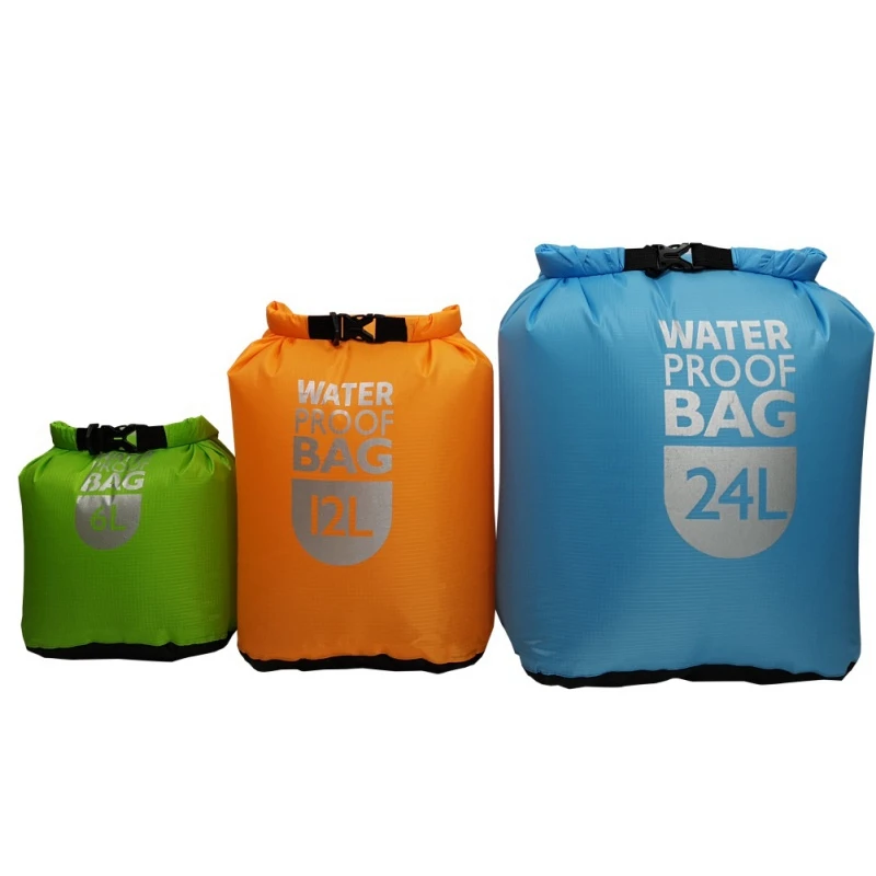 6LL/12L/24L Waterproof Dry Bag for Kayaking Swimming Fishing Rafting Floating waterproof dry bag