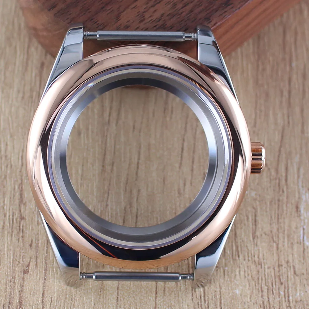 Fashion Round Edge Watch Case with Sapphire Glass - Waterproof, 36mm/39mm, 28.5mm Dial Compatibility