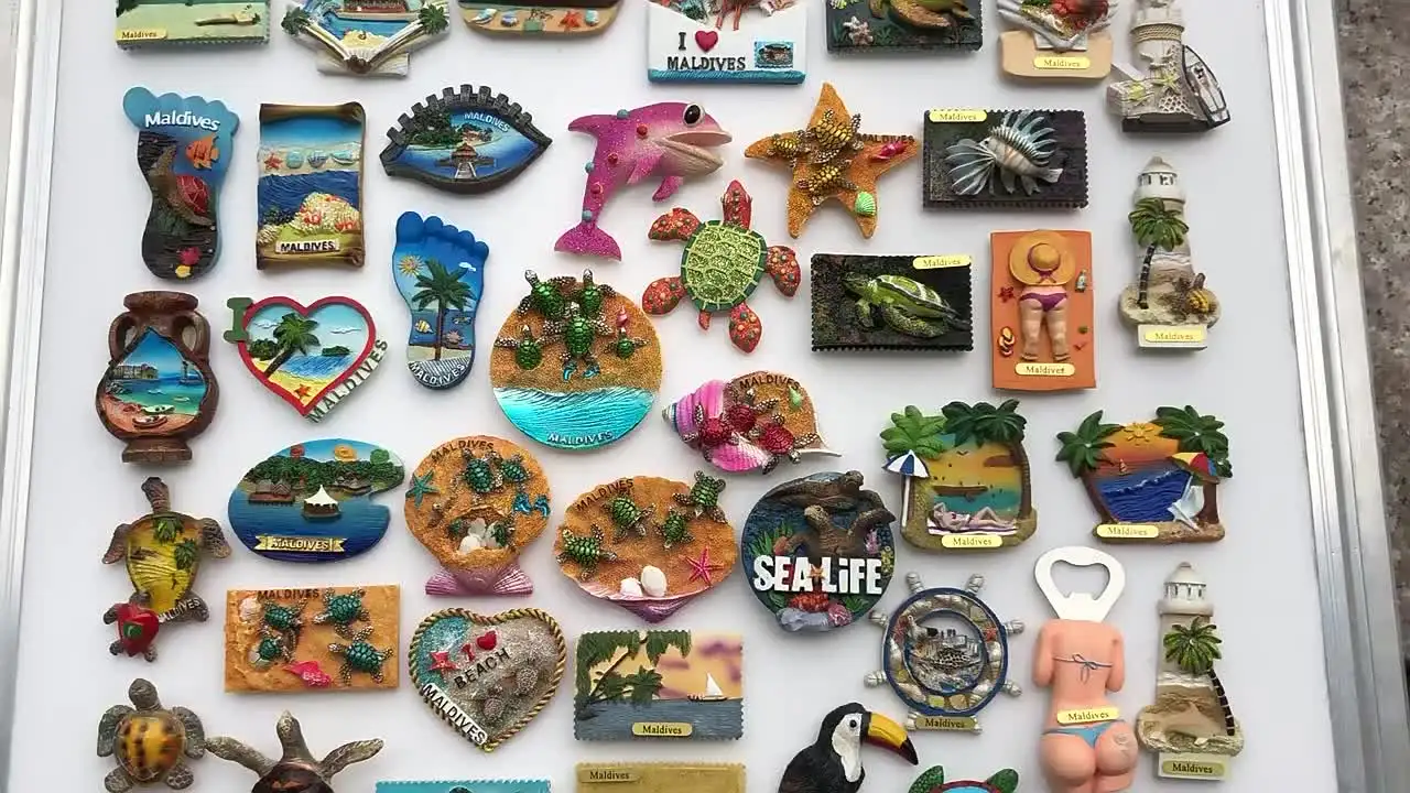 Weekino Irufushi Maldives Aimant De Réfrigérateur 3D Verre En Crystal Touristique Ville Voyage Souvenir Autocollant De Réfrigérateur Collection