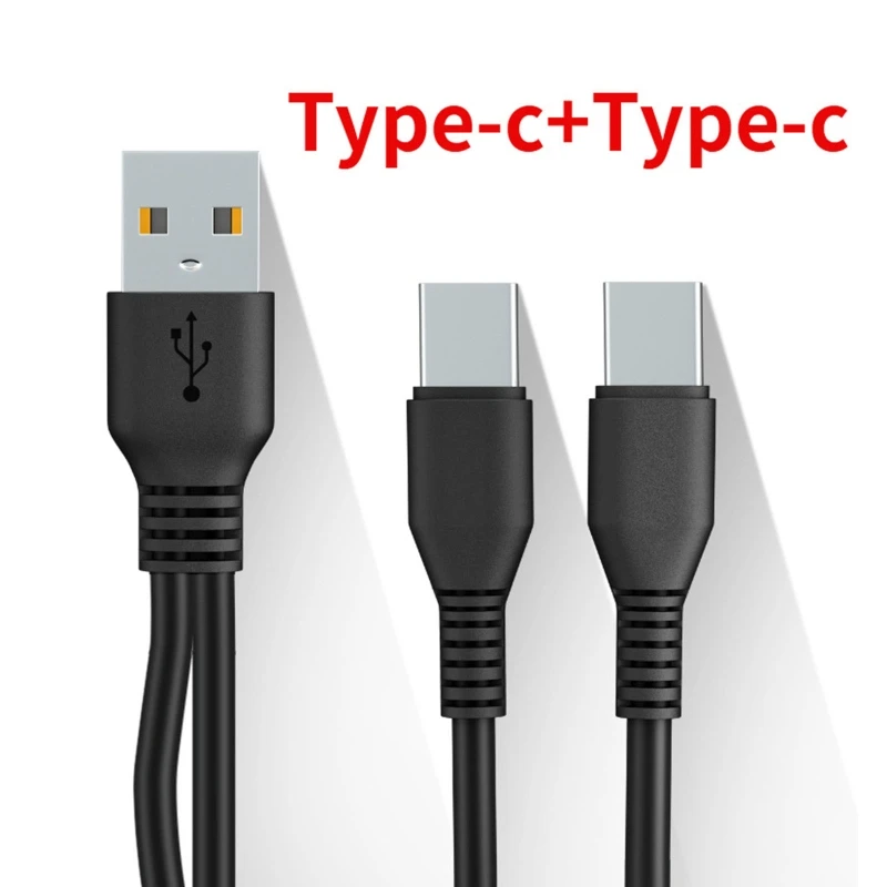 2 in 1 Type C USB C 분배기 케이블 충전 두 USB C 장치 충전기 코드 휴대 전화 태블릿 보조베터리 충전