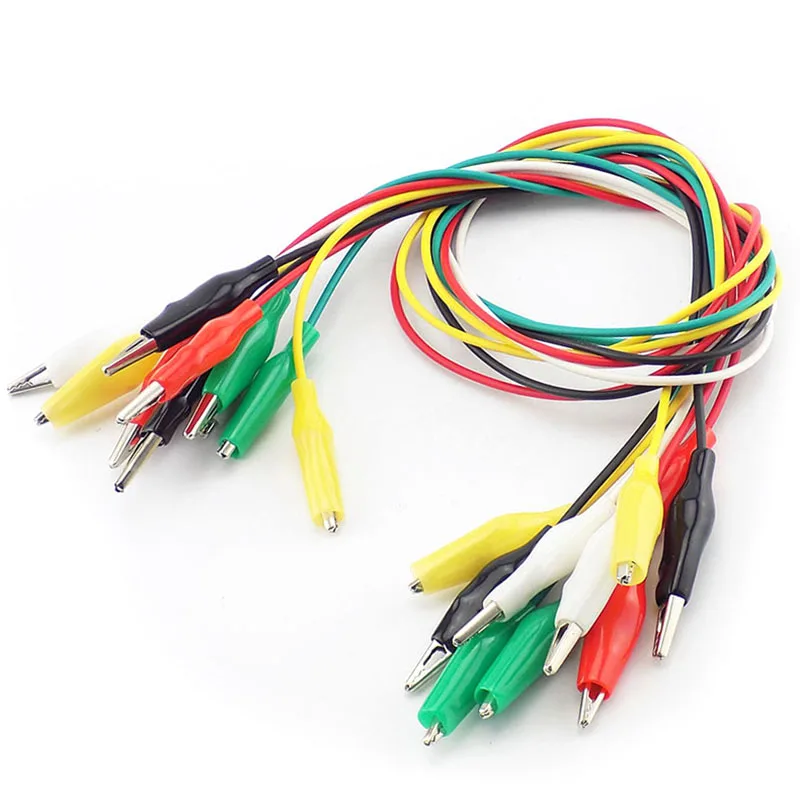 Alligator Clips Wire Double-ended Crocodile Clips Test Jumper Electrical DIY 1/5/10 Pcs