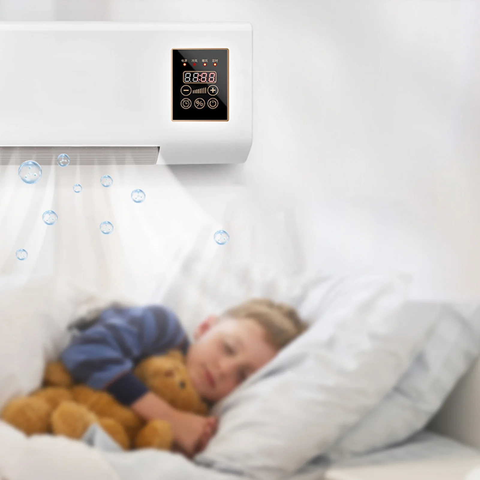 Air Conditioner Constant Temperature Heating  Control Mini Wall Air Conditioner with Remote Control for Living Room 220V 5