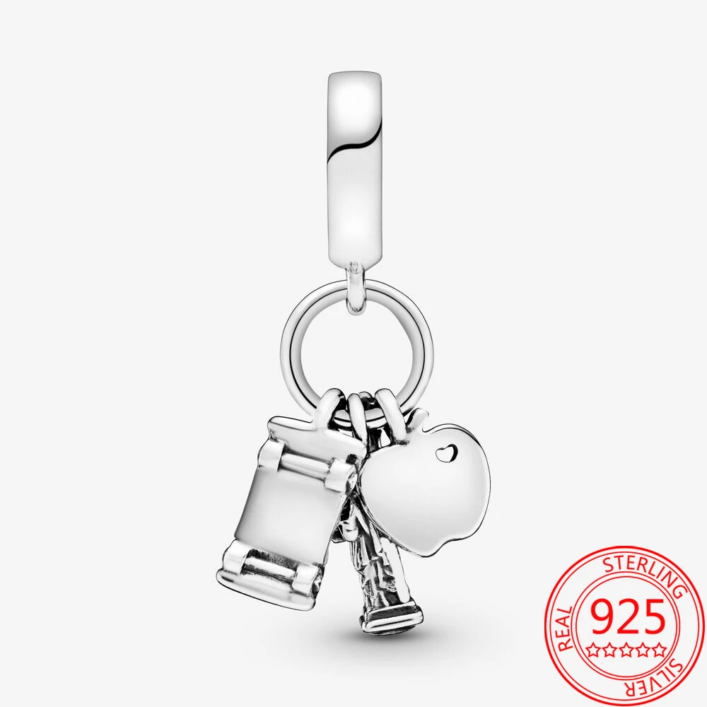 Colgante clásico de plata de ley 100% 925 para pulsera Pandora, accesorio Original de viaje para coche, de Nueva York, Liberty Organge, para regalo