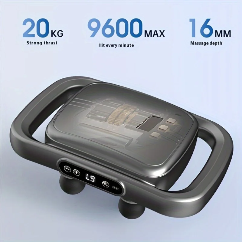 مسدس تدليك الأنسجة العميقة ذو 6 رؤوس، 9 أوضاع، 9 س...