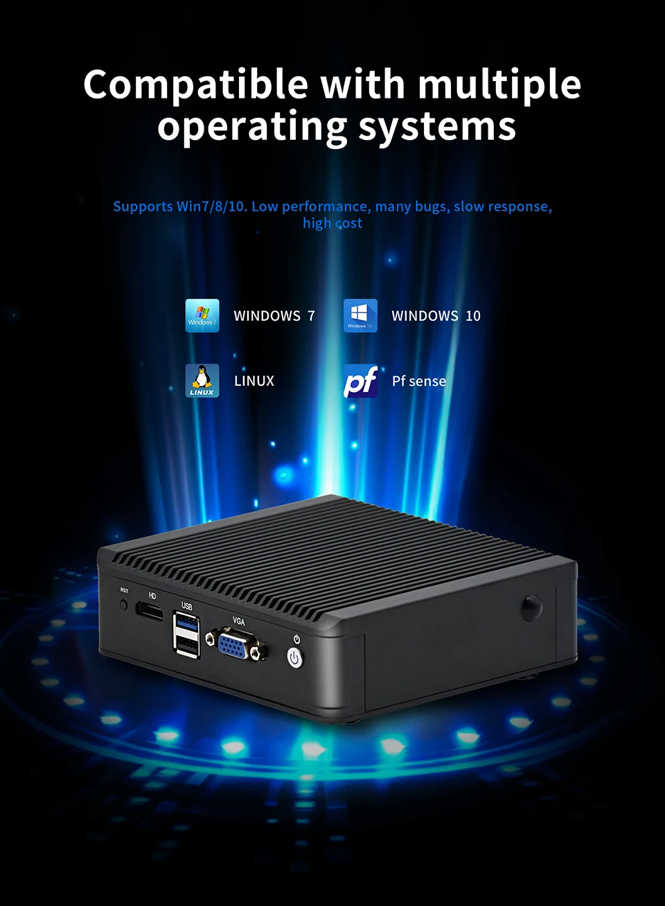 Chatreey Fanless Industrial MR03 Mini PC intel N2840 – Minixpc