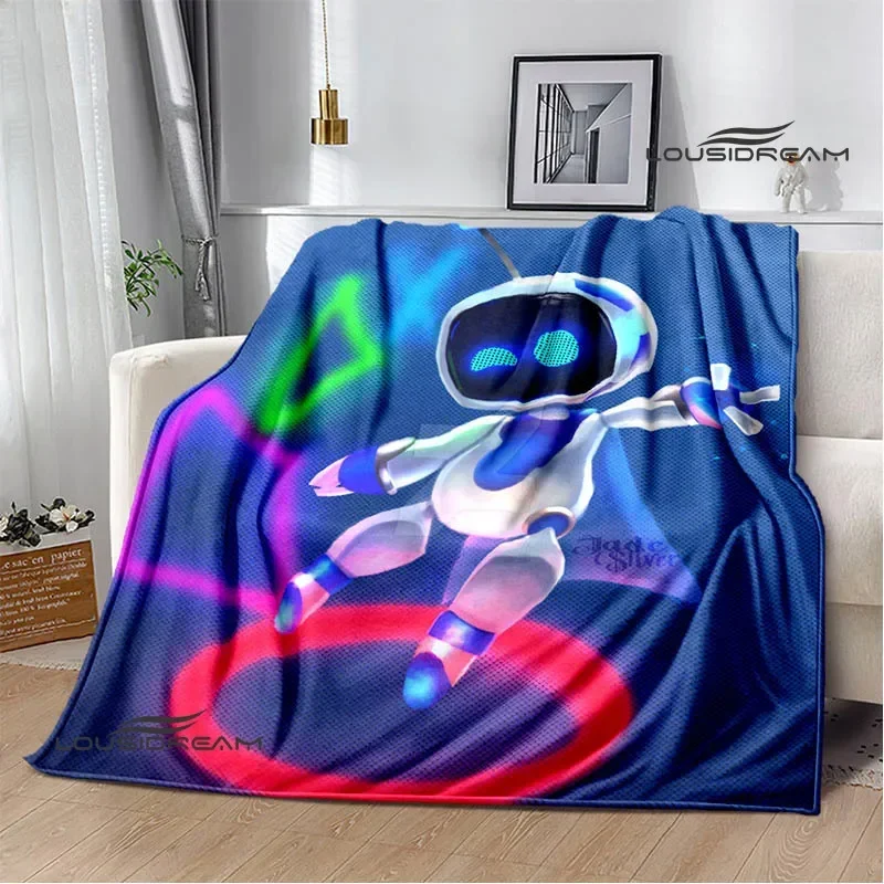 3D game  ASTRO BOT Cartoon printed blanket Picnic blanket Warm Flannel blankets Home bed linings blankets for beds Birthday Gift 3