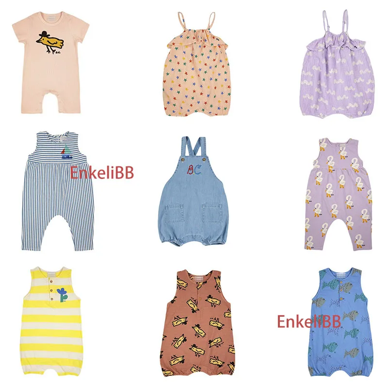 

EnkeliBB Toddler Fashion Playsuit For Summer 23 New BC Brand Toddler Boys Summer Clothes Onesie Girl Lovely Brand One-piece