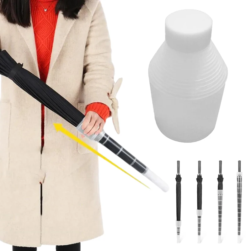 Umbrella Waterproof Cover Plastic Non-drip Storage Cap Retractable Can Retractable Home Sleeve Holder Portable Umbrella Parts