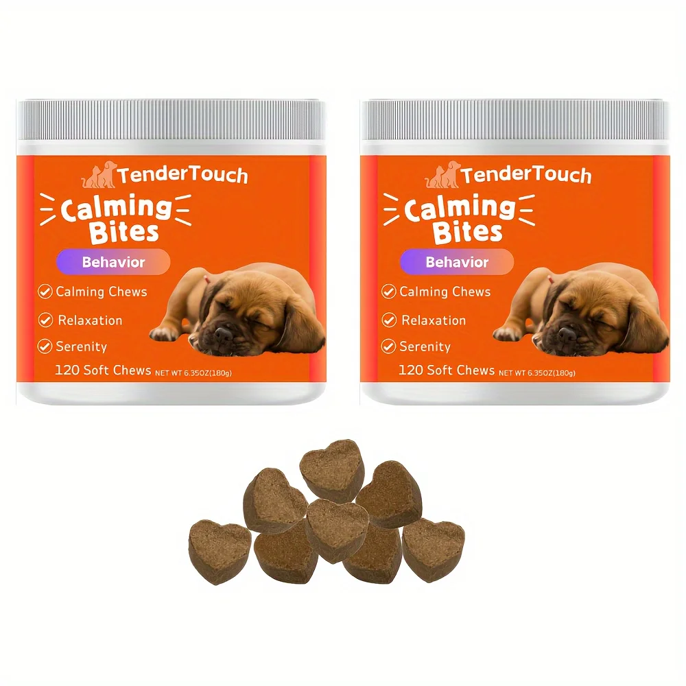 TenderTouch Calming Chews for Dogs Help Natural Dog Anxiety for Everyday Stress 240 Chews 2 Pack 360g/12.7oz