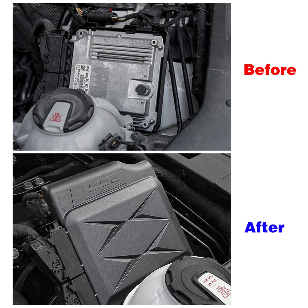 Für Audi A4 A5 A6 Q5 2018-2021 ECU Elektronische Steuereinheit Schutz Kappe Motor Computer-Board Staubdicht Abdeckung auto PC Trim – Detail 7
