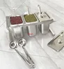 GN pan with rack basin shelf for milk tea shop box jam Stainless Steel Box serving tray salad bowl Storage Chafing Buffet Pan 5