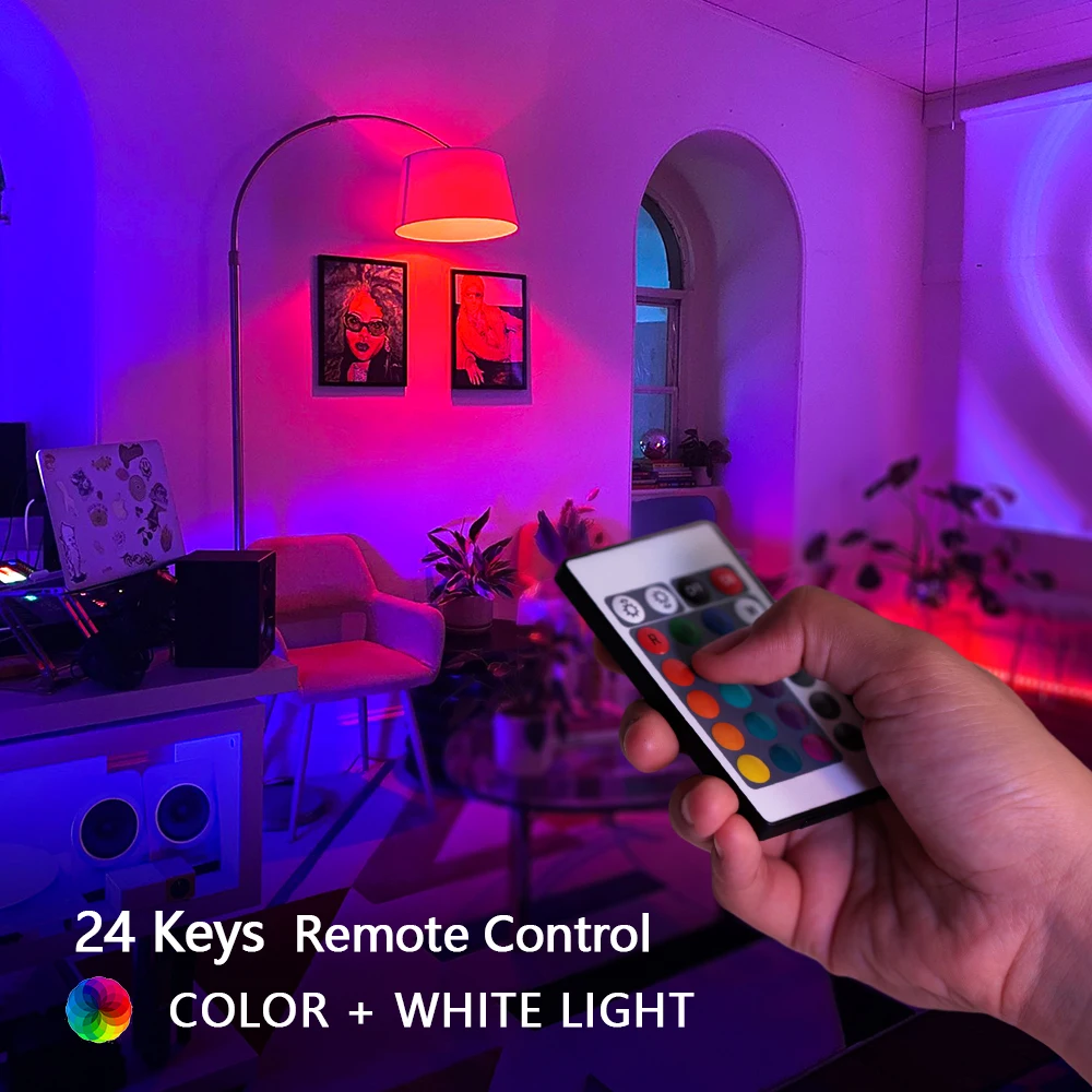 16 لون RGB لمبة LED متعدد الألوان لمبة E27 قاعدة 2...