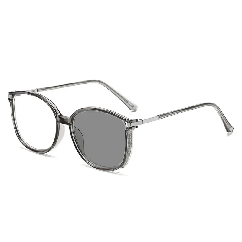 Mode Übergroße Photochrome Lesebrille Blau Licht Blockieren Farbwechsel Weit Sicht Brillen Cat Eye Verdickte Gläser – Detail 10