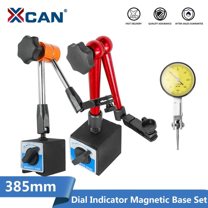 Dial Indicator With Magnetic Base - 0.01mm Precision, Flexible Arm, Strong Magnet Stand
