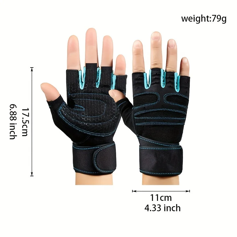 Gym Gloves for Men Women Fitness Weight Lifting Wristband Gloves Body Building Training Sports Exercise Cycling Glove Shockproof 3