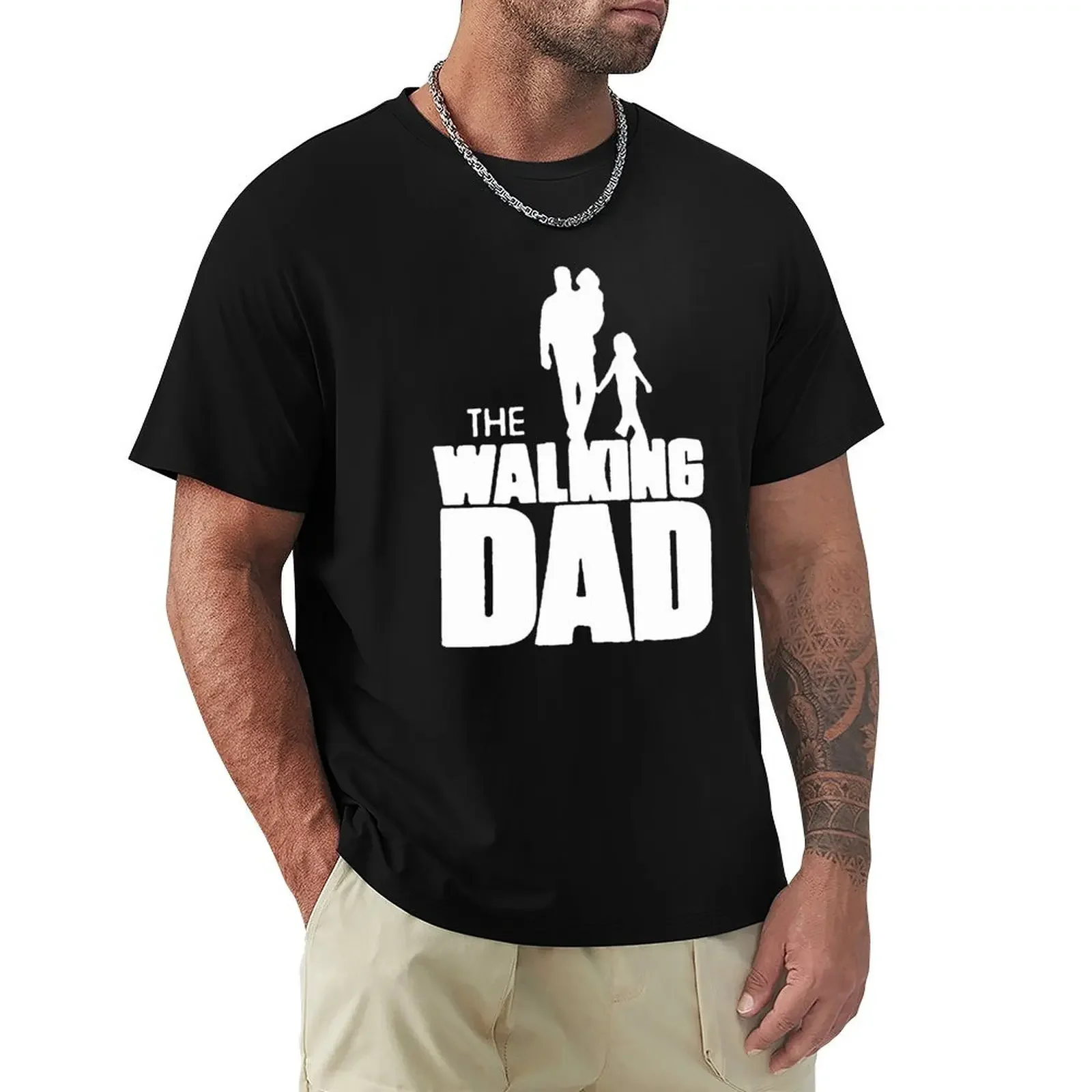 

Harajuku Short Sleeve T-shirt 100% Cotton Graphics Tshirt Tops The Walking Dad Fathers Day Gift T Shirt men clothing t-shirt