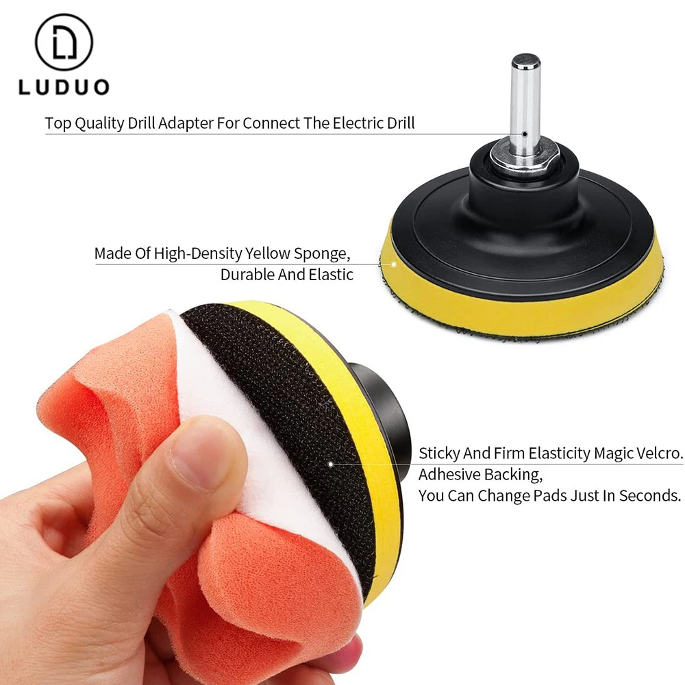 3 Inch Car Polishing Kit Polish Pad Car Polish Buffing Pad Abrasive Disc  Sponge Foam Pads Polisher For Headlight Refurbish - Paint Care - AliExpress