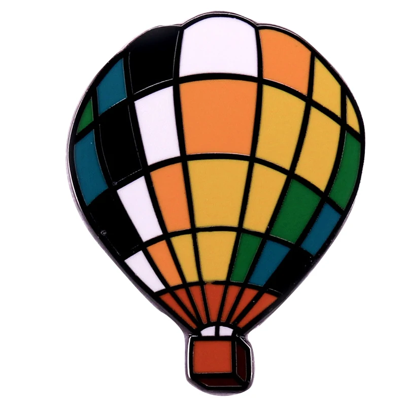 B2286 Cartoon Custom Rainbow Creative Hot Air Balloon Spille Smaltate Distintivi In Metallo Spilla Regalo Di Gioielli Per Amico All'Ingrosso