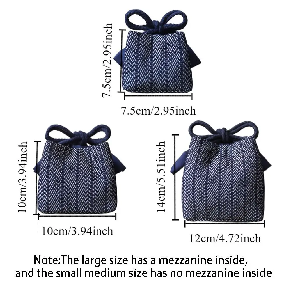 Chinese Style Teapot Cup Cotton Protect Cloth Bags Dustproof Breakage-proof Teacup Drawstring Cloth Pouch Practical Portable
