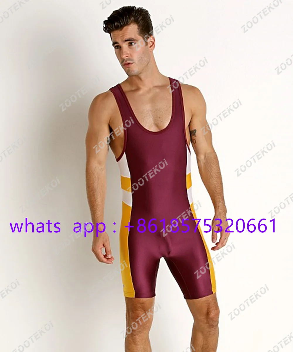 

Weight Lifting Suit Training Race Wrestling Suit Men's Heavy Strength Lifting Sleeveless Training Sports Running Jumpsuit