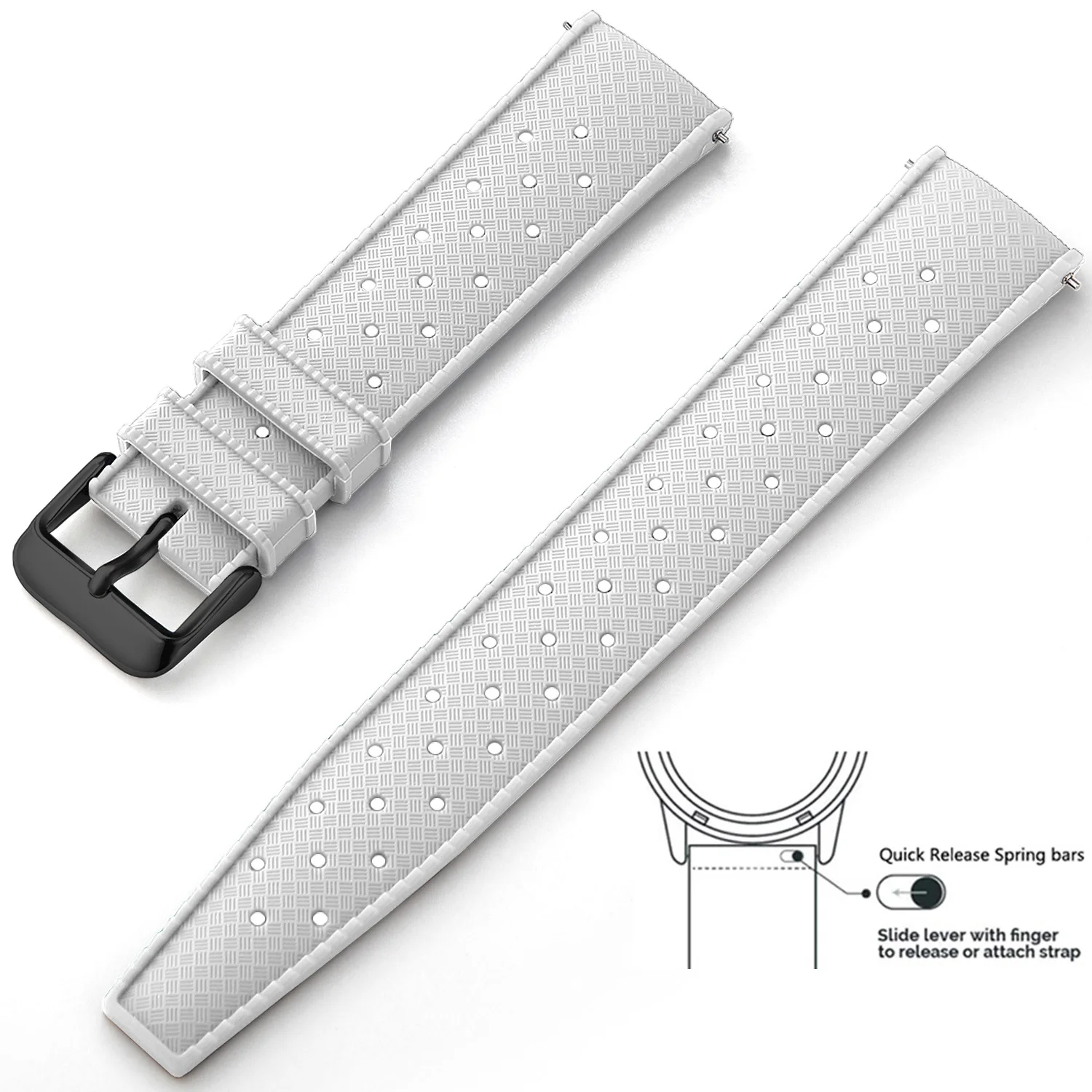 Tropical Silicone Watch Band Quick Release Watch Band 18mm 20mm thumbnail 4