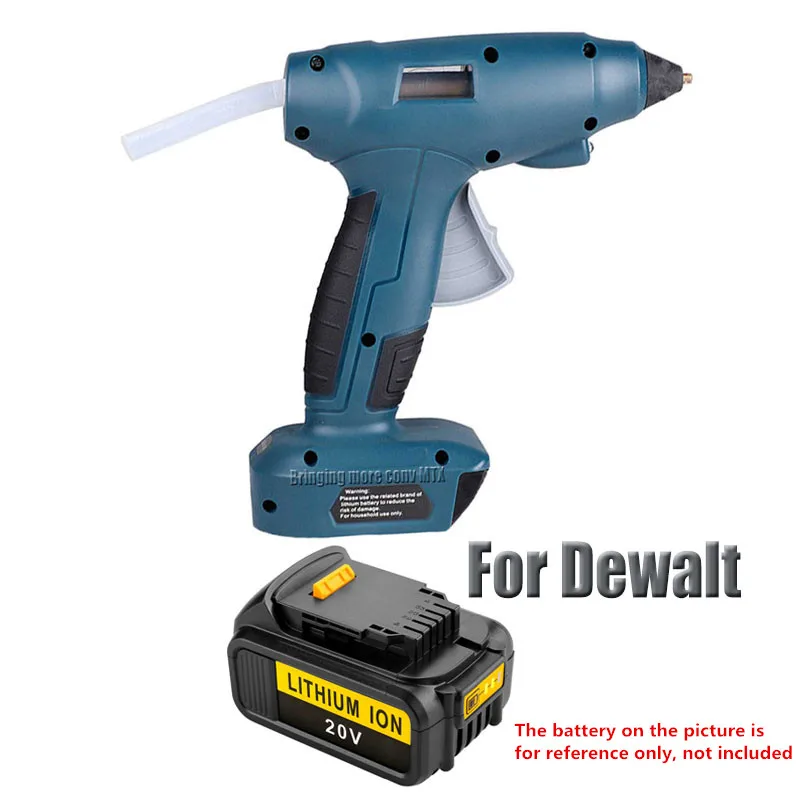 Cordless Hot Glue Gun for Dewalt 18V 20V MAX Battery use 11mm Glue