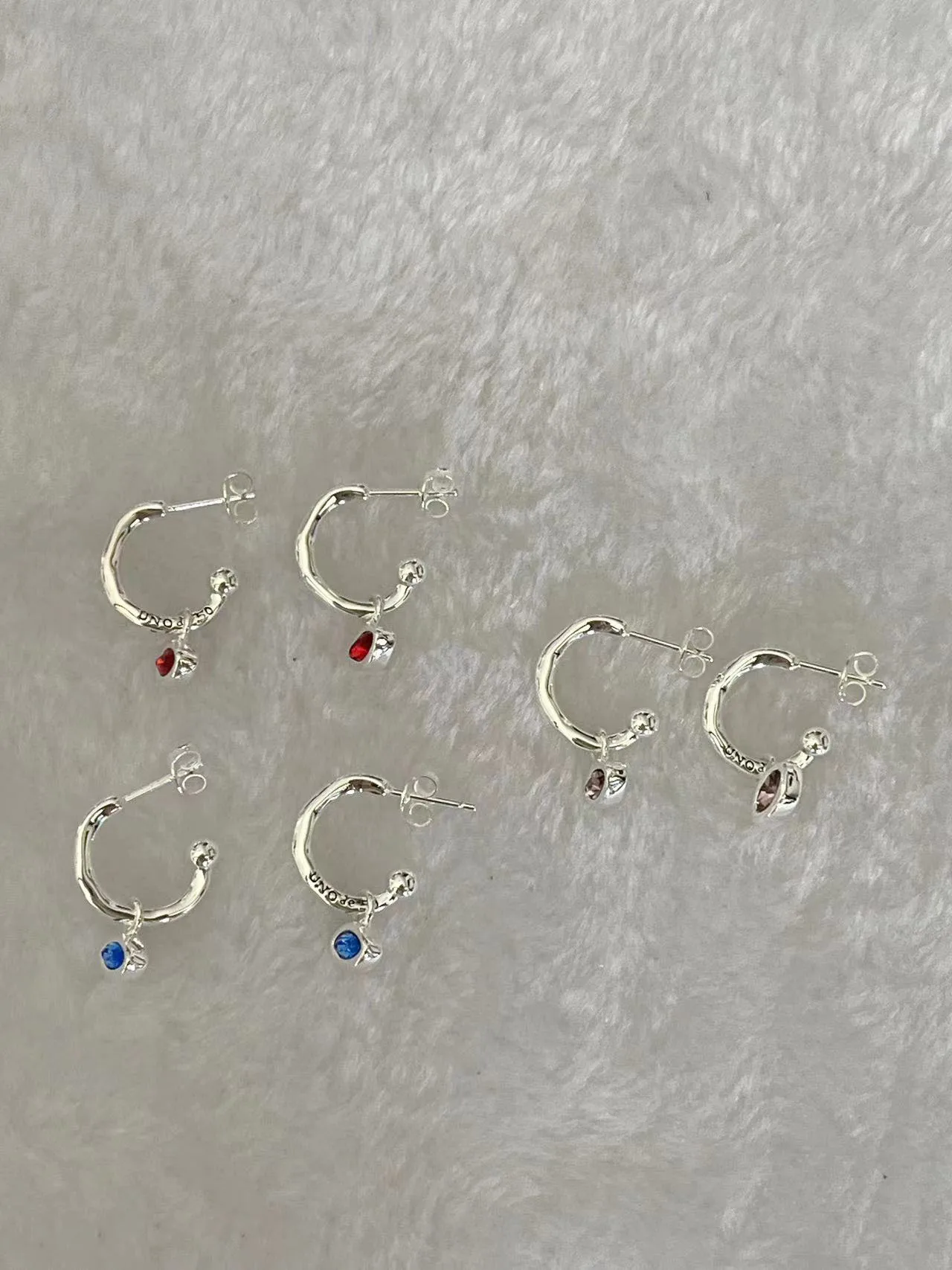 YS 2023 New UNOde50 Spanish Bestselling Exquisite Blue Gem Trend Fashion Women's Earrings Jewelry Gift Bag