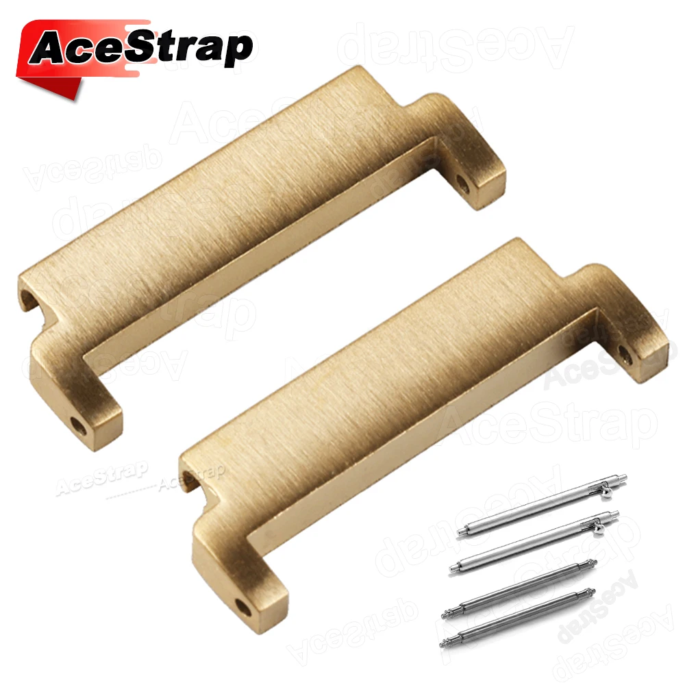 Elegant Stainless Steel Quick Release Watch Band Connectors - 2 Pack