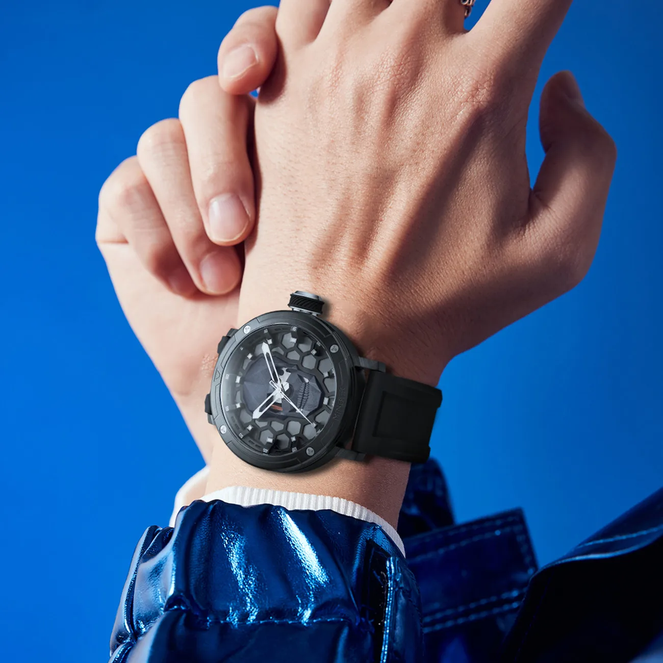 MINBER Skull Dial Design Quartz Watch Fashion Sports Military Watches For Men 50M Waterproof Luminous Man Wristwatch Clock 9092_voghion.com