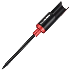 Adjustable Stainless Steel Telescopic Fishing Rod Holder & Ground Stand (Black)