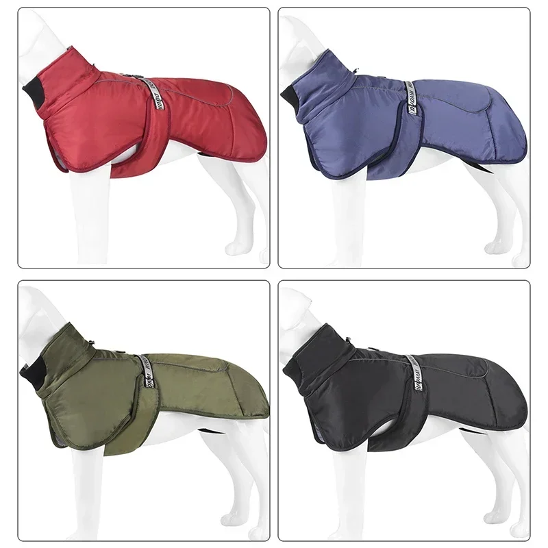

Waterproof Thicken Labrador Large Bulldog Pet Outfits Warm Vest French Dog Winter Coat Reflective Doberman Jacket