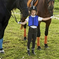 Horse Riding Body Protector for Kids Kids Equestrian Vest Foam Padded Safety Horse Riding Protective Gear Body Protector Blue 1