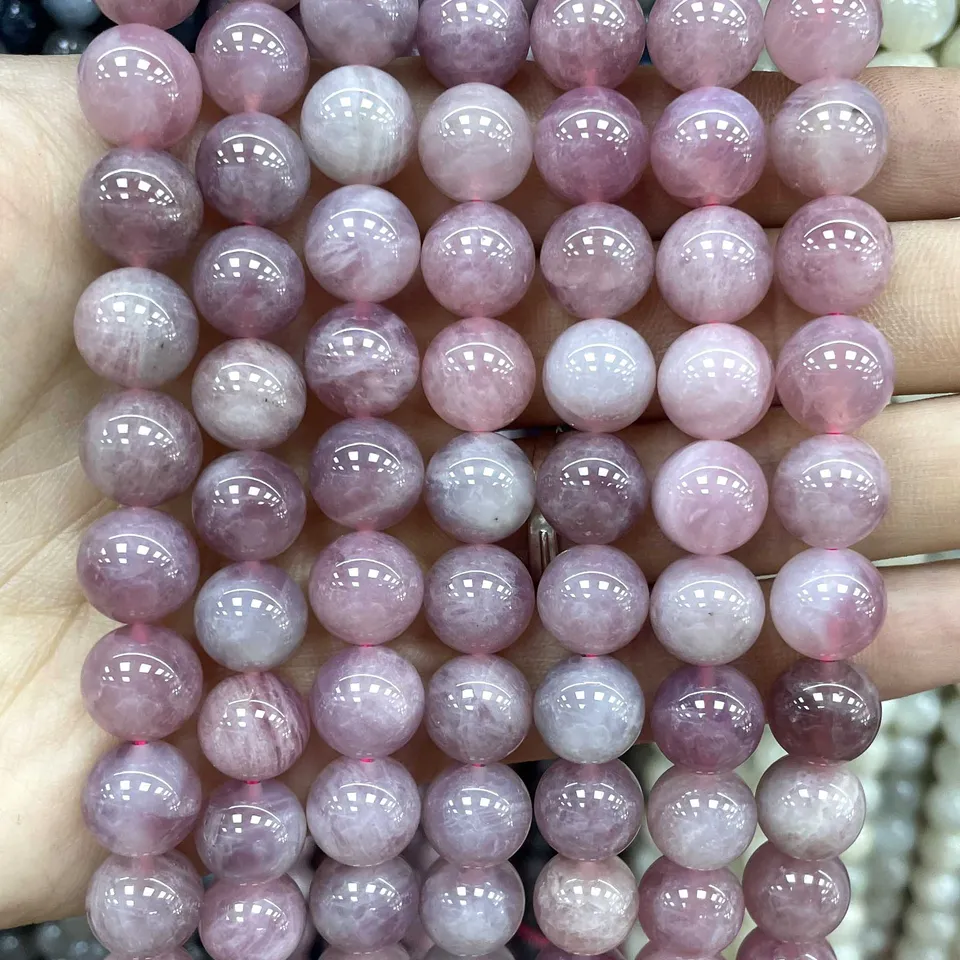 Perline Di Pietra Preziosa Rotonda Sfaccettata In Giada Bianca - Foto 9