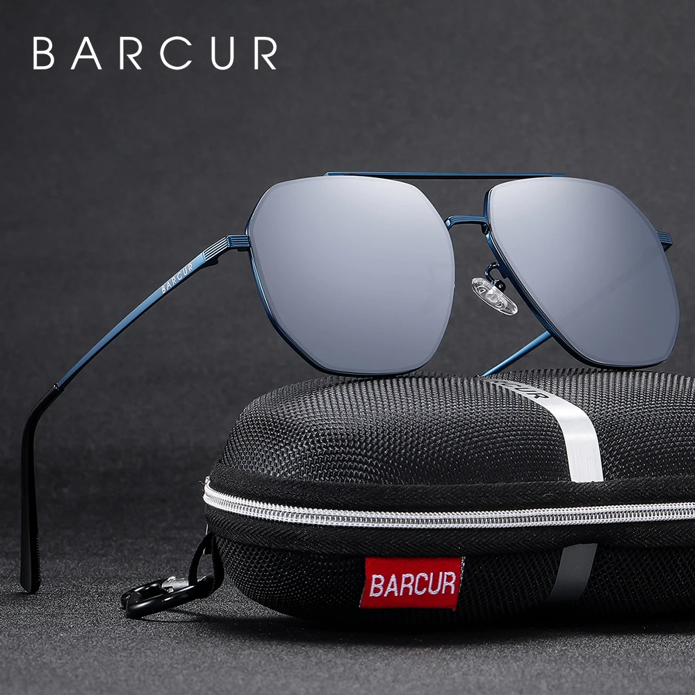 BARCUR Modern Retro Square Sunglasses - Polarized UV400