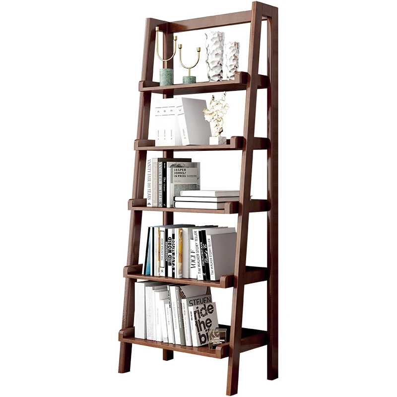 

YY Multi-Layer Walnut Trapezoidal Children's Storage Rack Floor Simple Concise Flower Rack