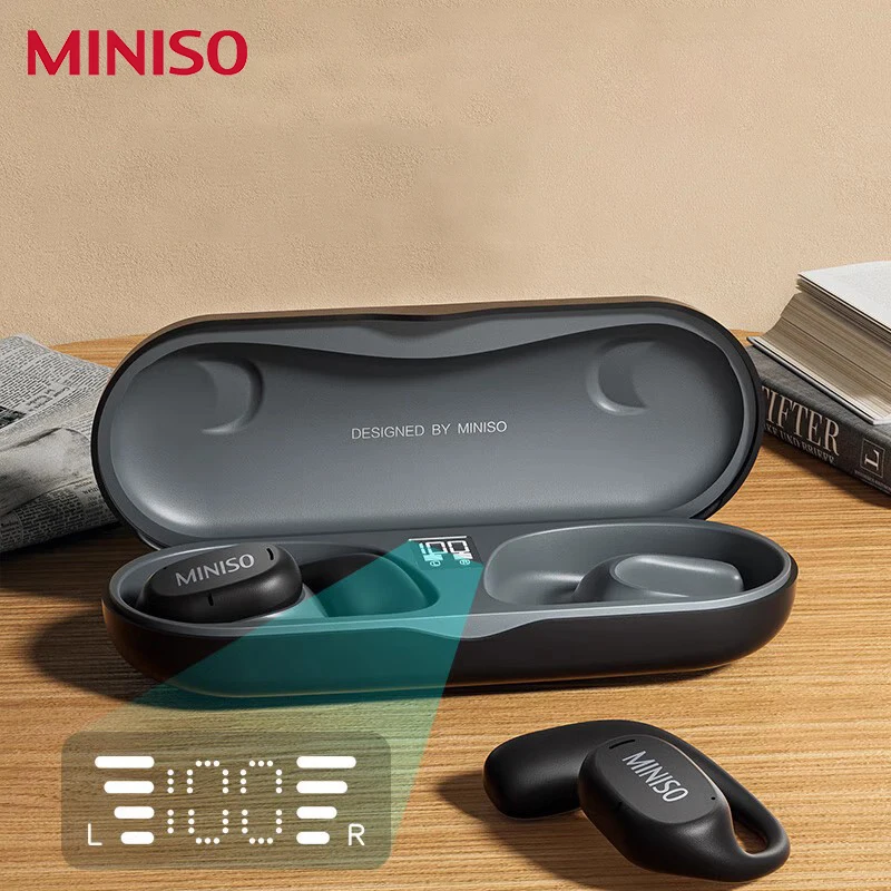 

Наушники MINISO M05 V5.3 с сенсорным управлением, наушники-вкладыши с Hi-Fi звуком, гарнитура со светодиодным умным цифровым дисплеем, наушники с ушным крючком, Bluetooth 2023